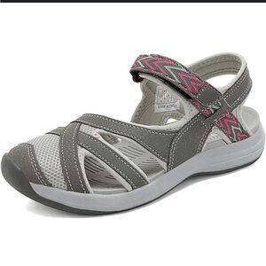 NWT DREAM PAIRS Women's Hiking Sandals Sport Athletic Sandal
Grey Coral Size 10